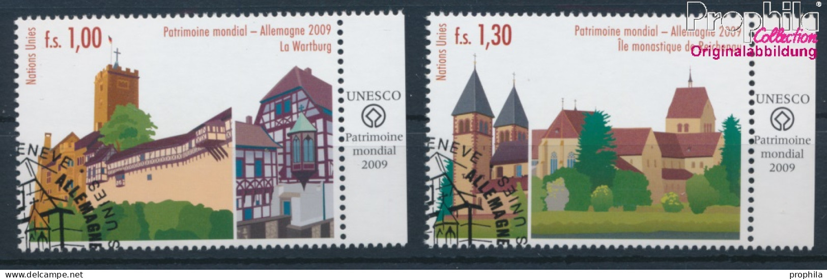 UNO - Genf 644-645 (kompl.Ausg.) Gestempelt 2009 UNESCO Welterbe Deutschland (10311048 - Usati