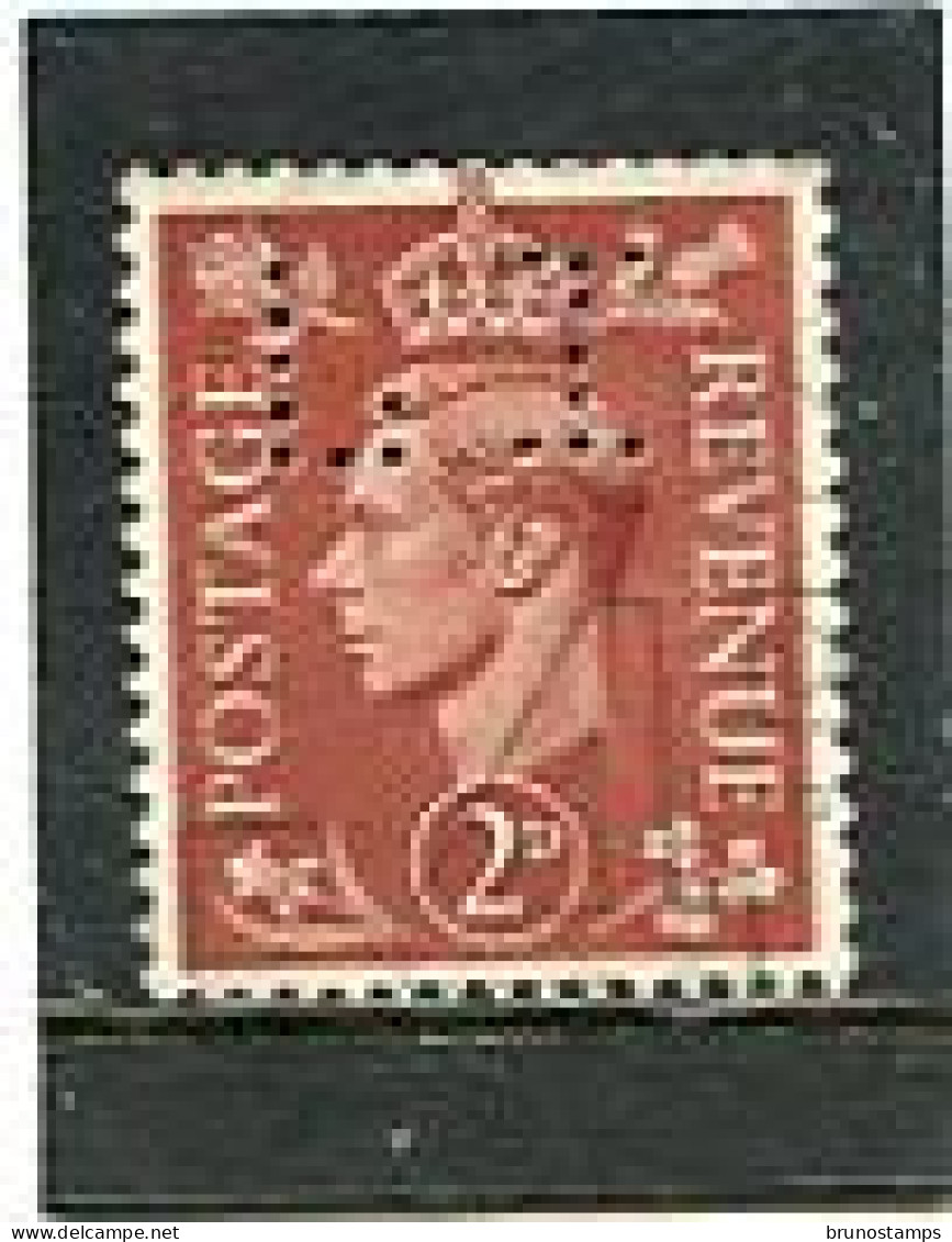 GREAT BRITAIN - 1951  1 1/2d   NEW COLOURS  PERFIN   JI   FINE USED - Perforés