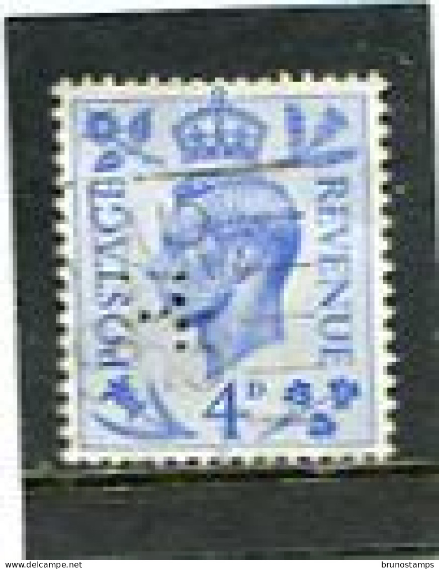 GREAT BRITAIN - 1950  4d   NEW COLOURS  PERFIN   H   FINE USED - Gezähnt (perforiert)