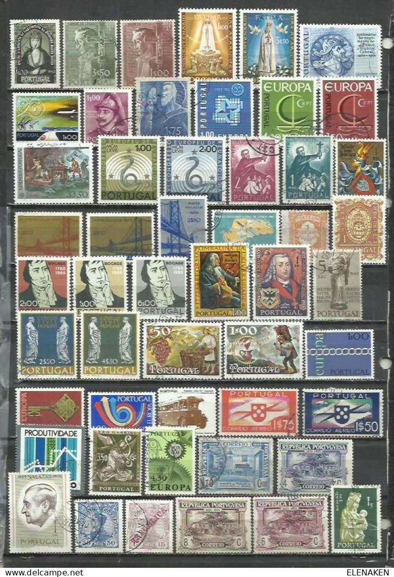 Q708-LOTE SELLOS PORTUGAL SIN REPETIDOS,SIN TASAR,USADOS,ANTIGUOS,NO HE TENIDO EN CUENTA EL VALOR DE CATALOGO.IDEAL PAR - Lotes & Colecciones