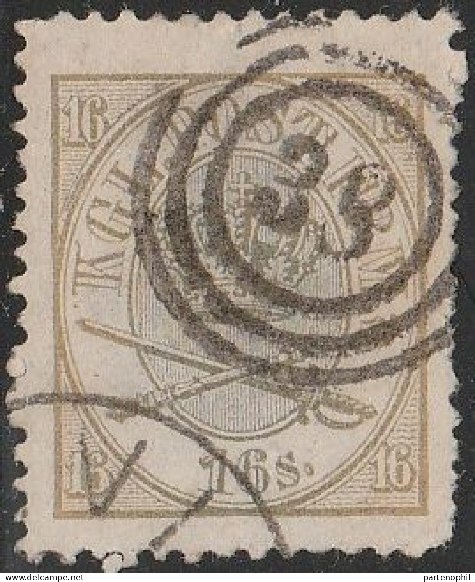 456 - Denmark Danimarca 1854 - 16 S. Oliva, N. 15. Cat. € 150,00. SPL - Usati