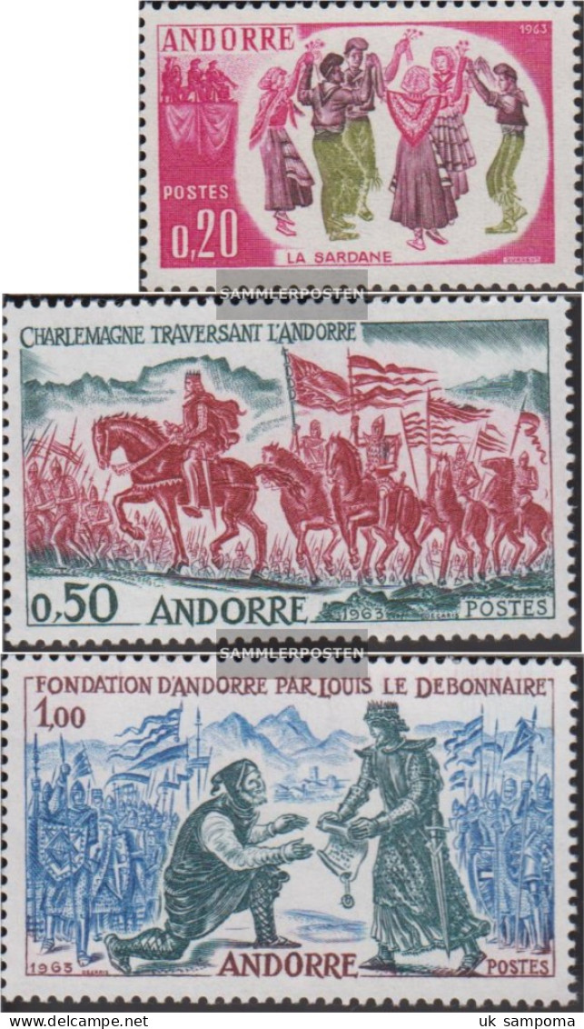 Andorra - French Post 179-181 (complete Issue) Volume 1963 Completeett Unmounted Mint / Never Hinged 1963 Geschichtsbild - Postzegelboekjes