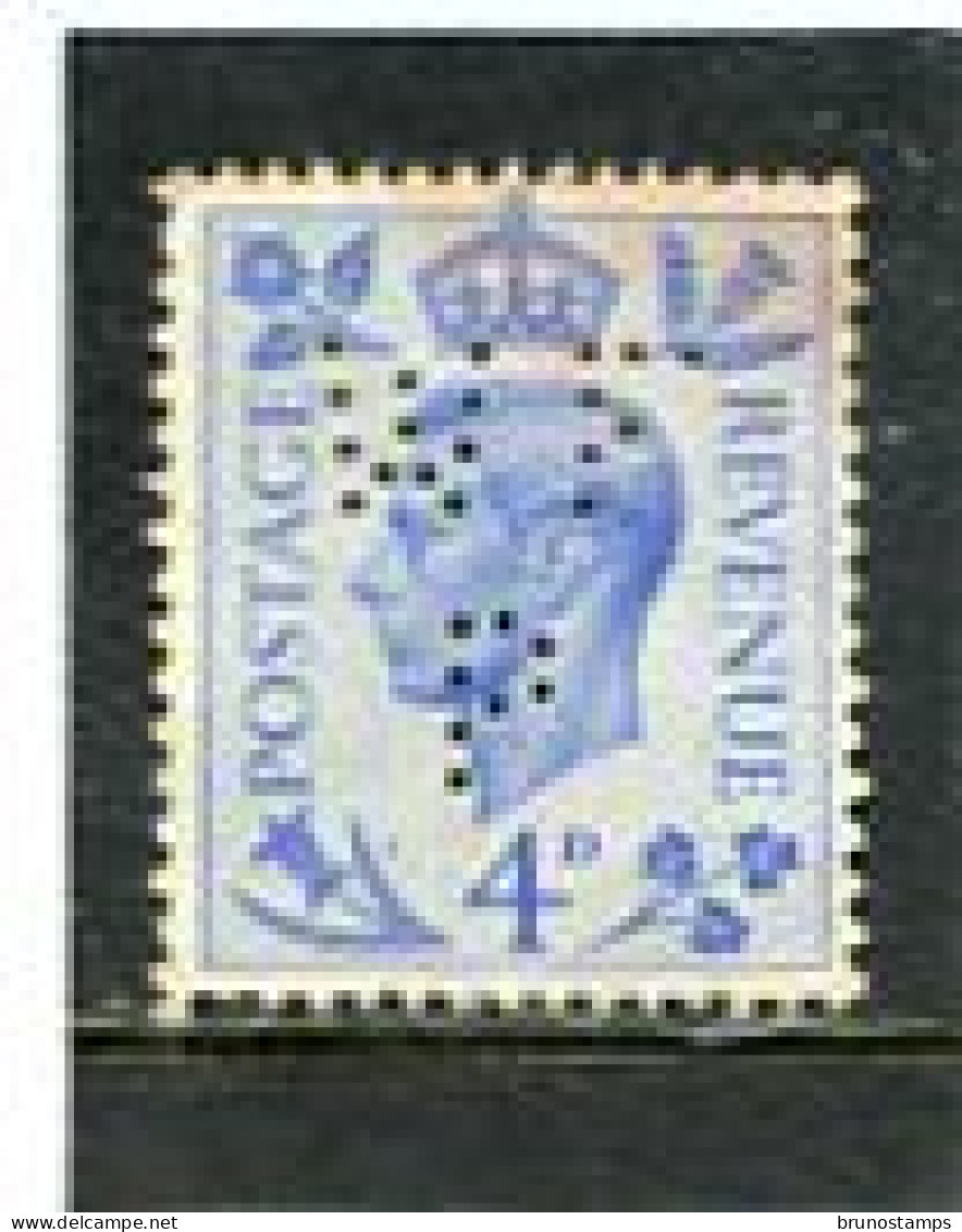 GREAT BRITAIN - 1950  4d   NEW COLOURS  PERFIN   WF P   FINE USED - Perforés