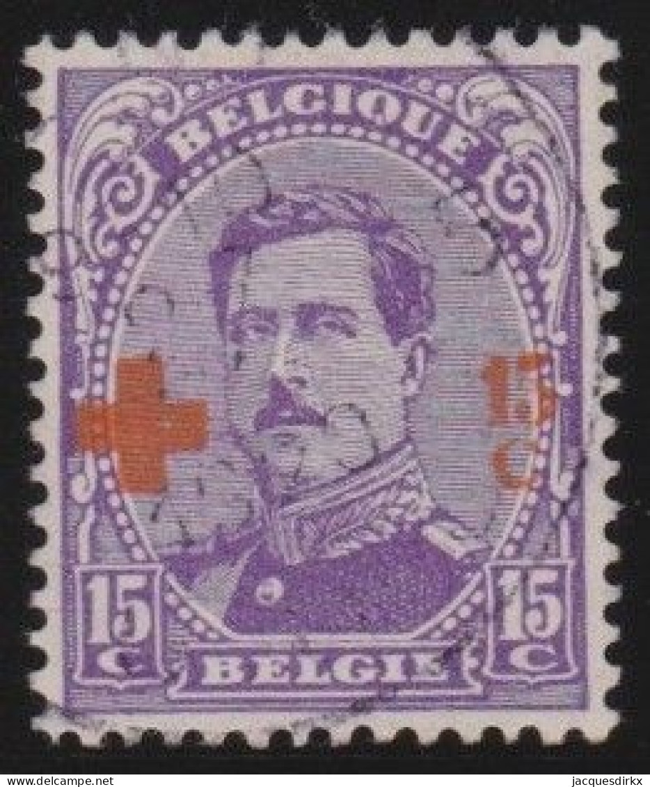 Belgie  .   OBP    .    154     .   O      .   Gestempeld     .   /   .    Oblitéré - 1918 Rotes Kreuz