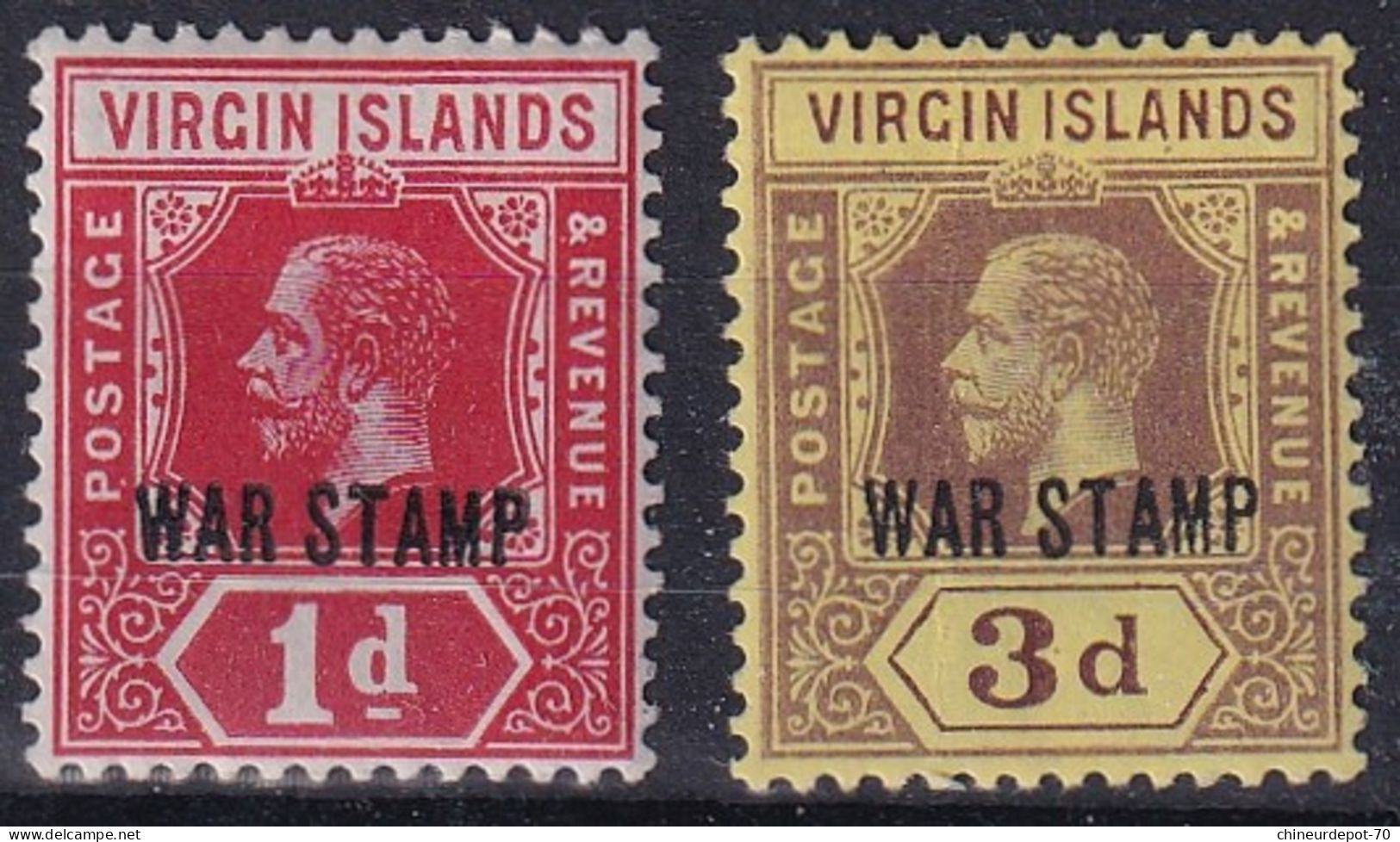 Virgin Islands Îles Vierges Des États-Unis War Stamp Neufs Avec Charniere * - British Virgin Islands