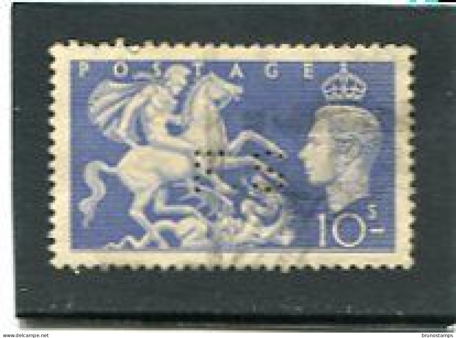 GREAT BRITAIN - 1951  10s   FESTIVAL  PERFIN    FS  FINE USED - Perforés