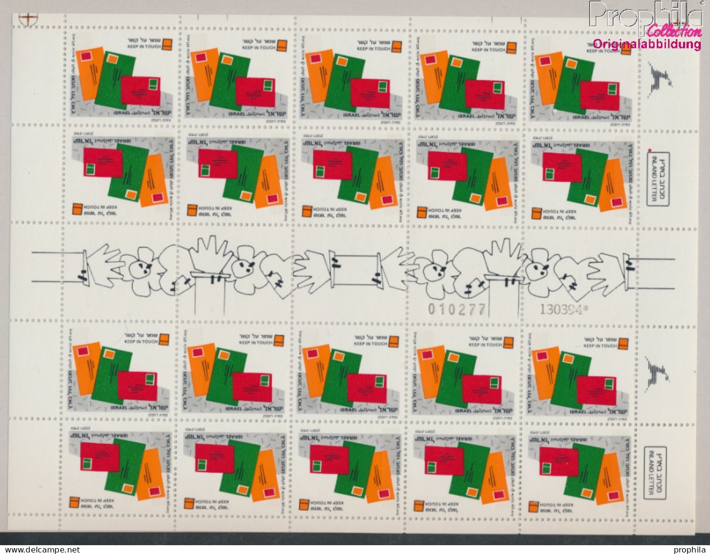 Israel 1184MHB Markenhftchenbogen Postfrisch 1994 Grußmarken (10331688 - Neufs (sans Tabs)