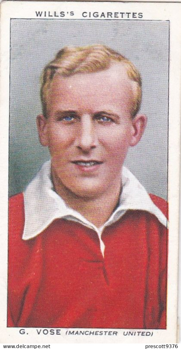 44 George Vose, Manchester United  FC  - Wills Cigarette Card - Association Footballers, 1935 - Original Card - Sport - Wills