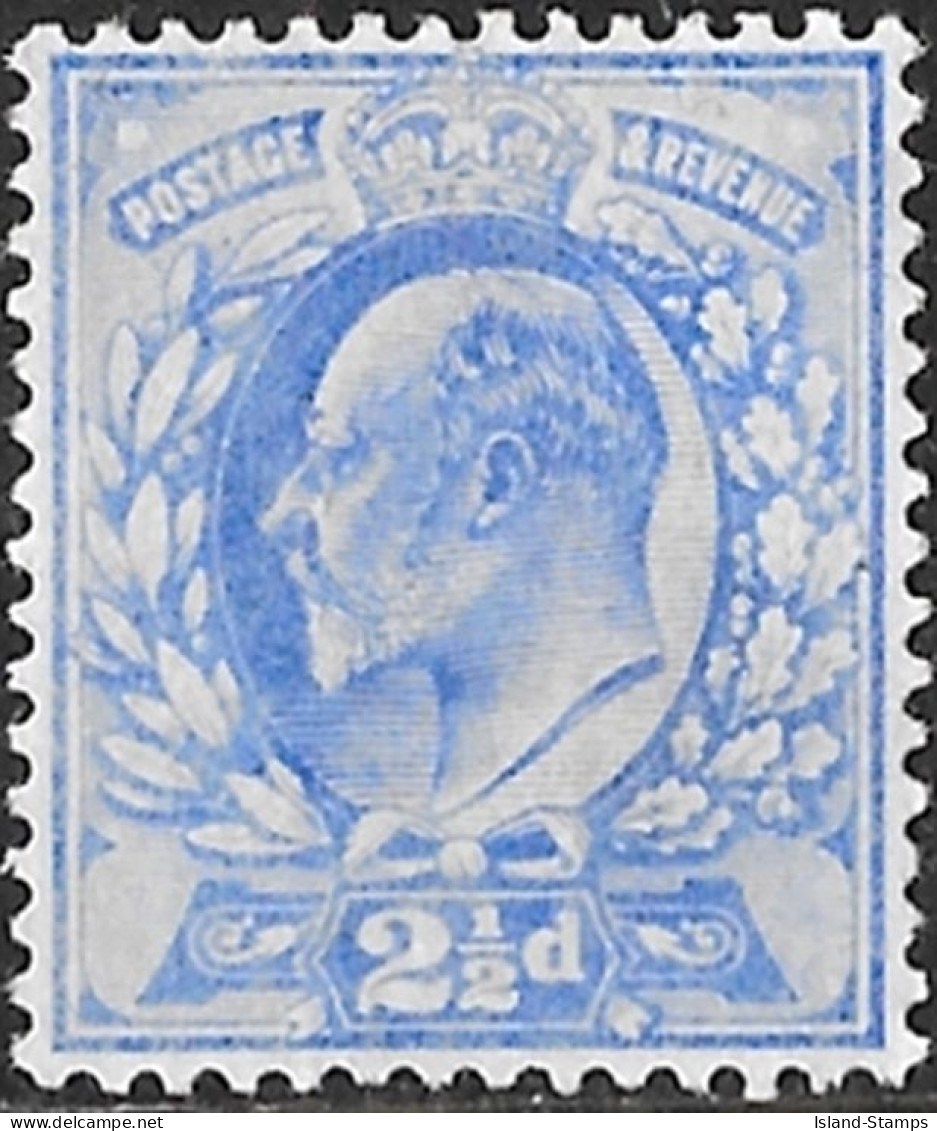 KEVII 1902 SG230 2½d Ultramarine Mounted Mint Hinged Cat £20 - Unused Stamps