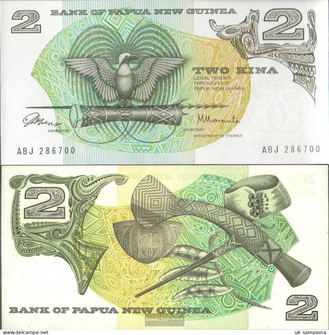 Papua-Guinea Pick-number: 5a Uncirculated 1981 2 Kina - Papua-Neuguinea