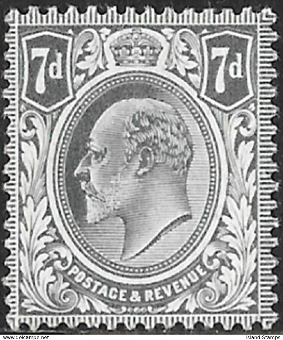 KEVII SG 249 7d GREY BLACK Unmounted Mint - Unused Stamps