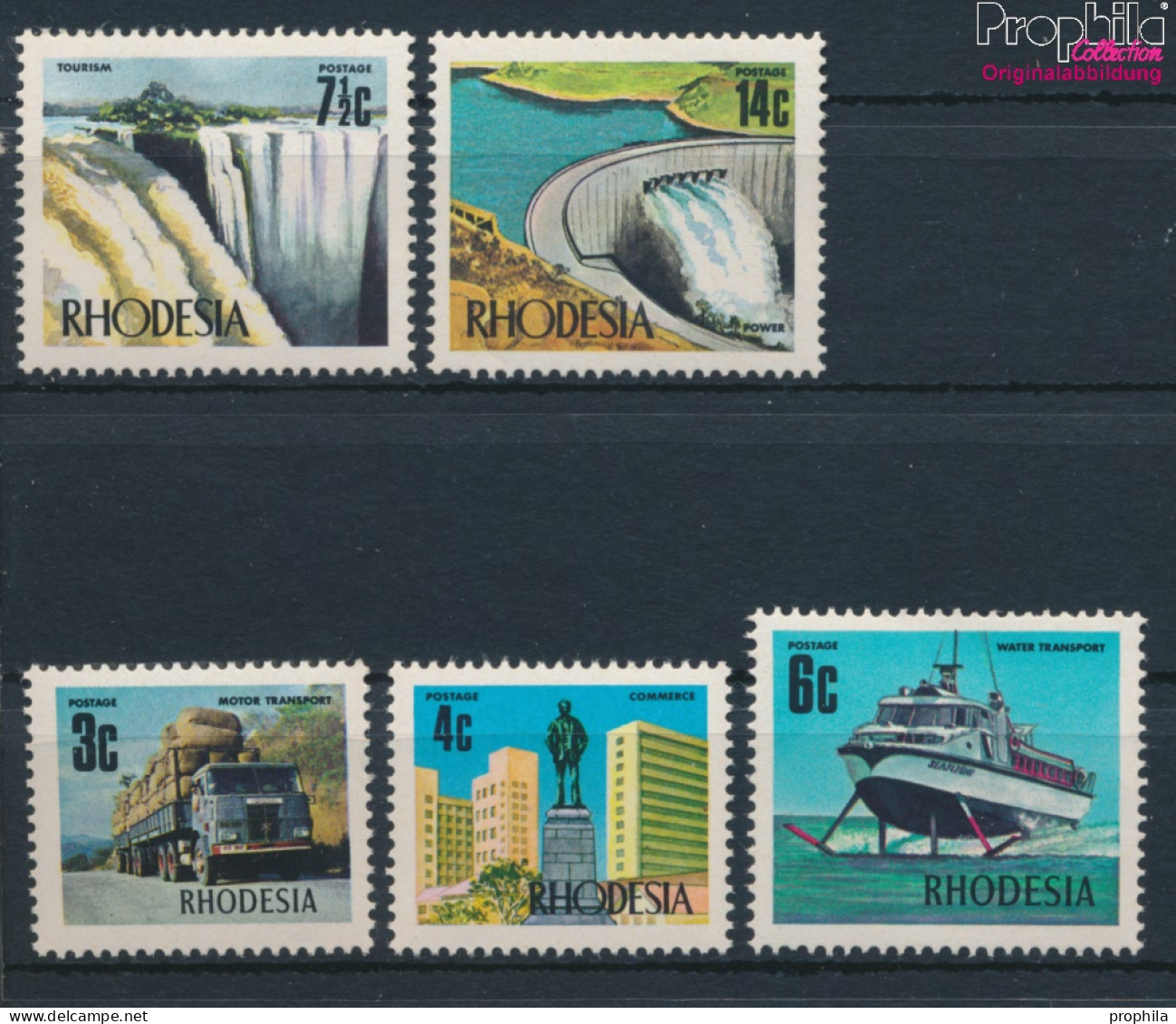 Rhodesien 126-130 (kompl.Ausg.) Postfrisch 1973 Industrie Und Sehenswürdigkeiten (10285537 - Rhodesien (1964-1980)