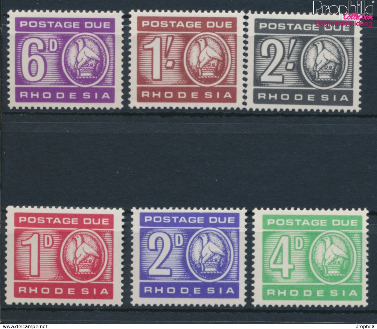 Rhodesien P5-P10 (kompl.Ausg.) Postfrisch 1967 Portomarken (10285534 - Rhodesia (1964-1980)