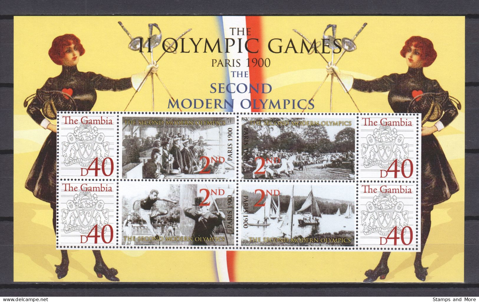 Gambia - SUMMER OLYMPICS PARIS 1900 - Set 2 Of 2 MNH Sheets - Ete 1900: Paris