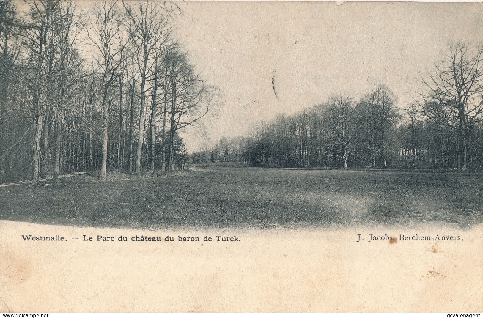 WESTMALLE  LE PARC DU CHATEAU DU BARON DE TURCK         2 SCANS - Malle