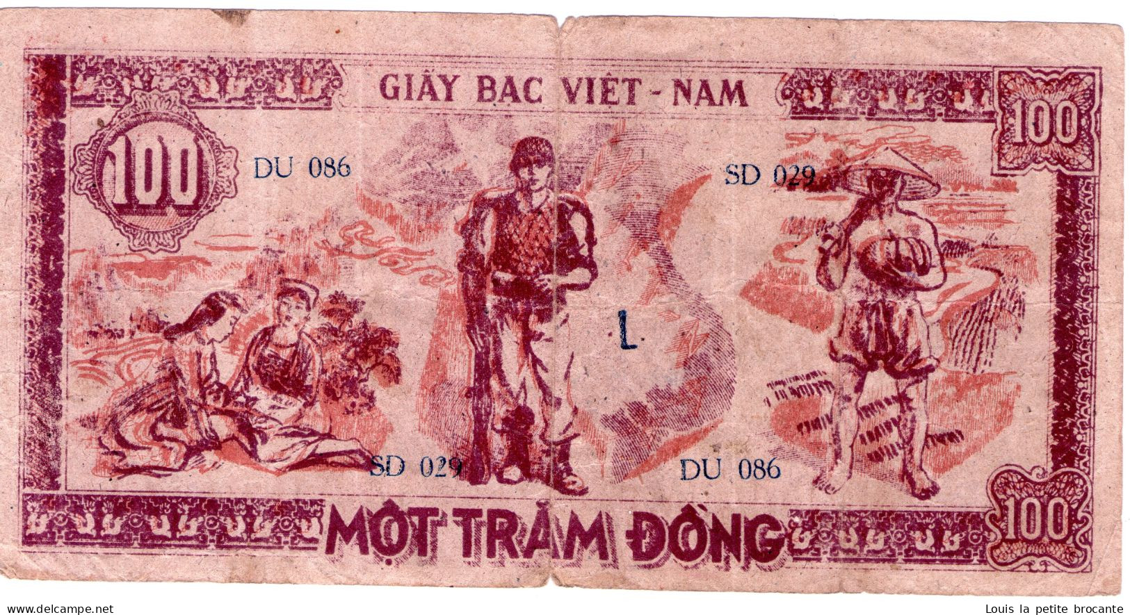 Billet Vietnam De 100 Dong 1948 état Moyen, Manques En Marge - L SD029 - DU086 - Vietnam