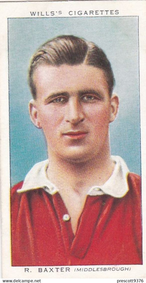 5 Robert Baxter Middlesborough FC  - Wills Cigarette Card - Association Footballers, 1935 - Original Card - Sport - Wills