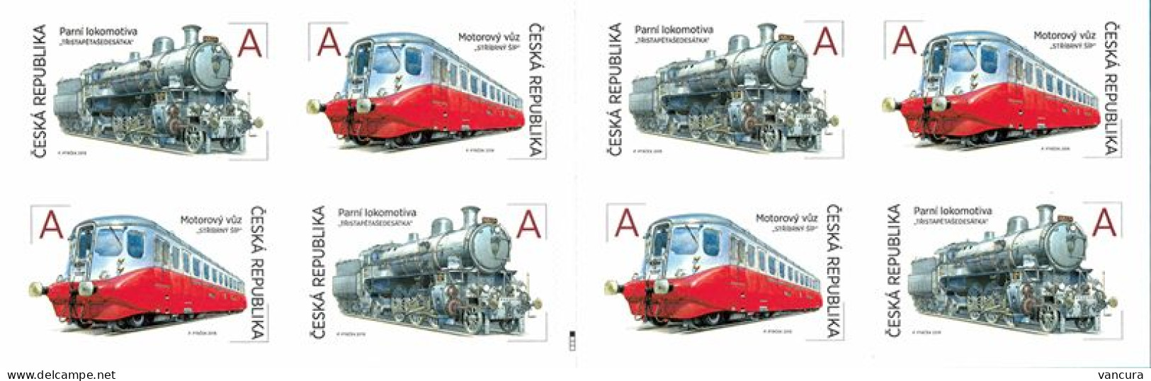 Booklet 995 - 6 Czech Republic Locomotives 2018 - Neufs