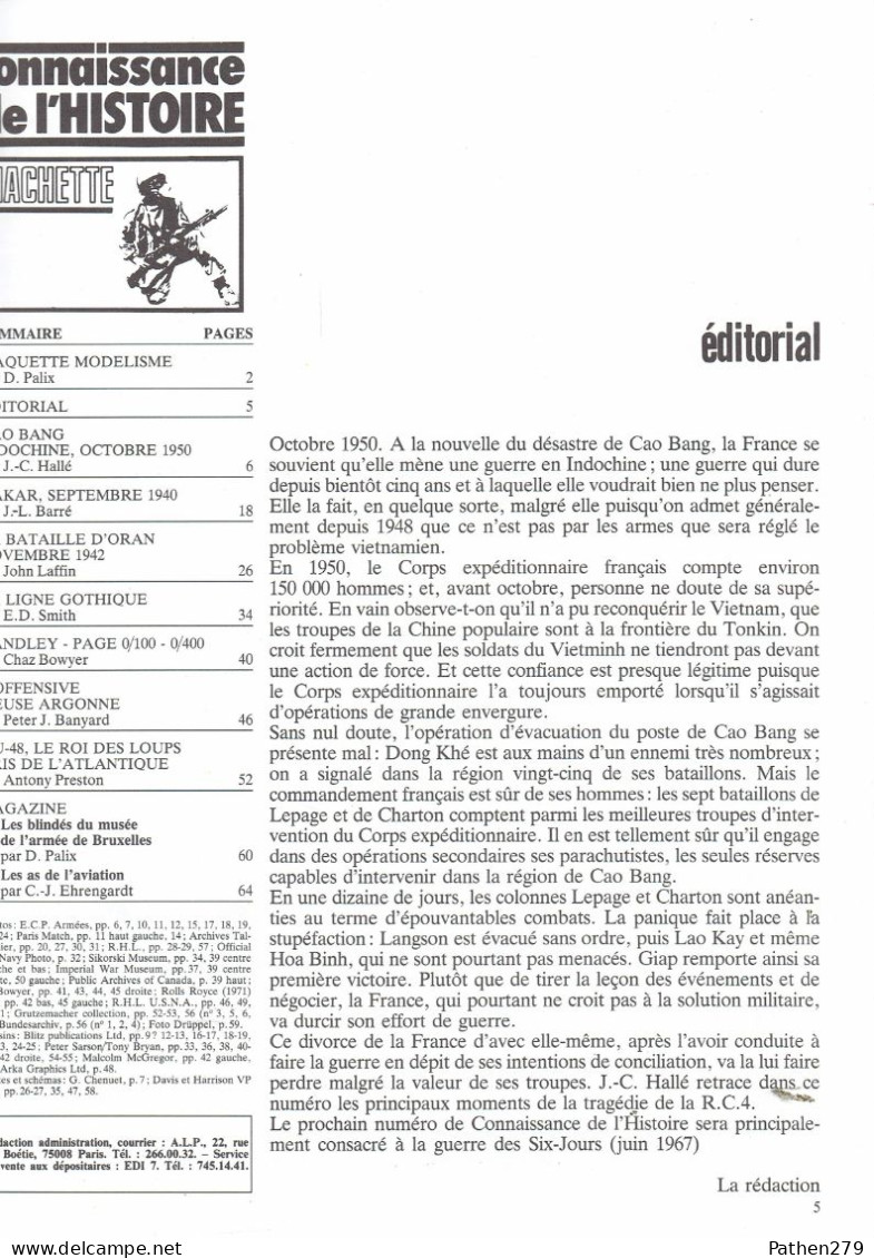 Connaissance De L'histoire N°50 - Novembre 1982 - Hachette - Cao-Bang/Dakar/Oran/Handley-Page/Meuse-Argonne/U-48 - Französisch