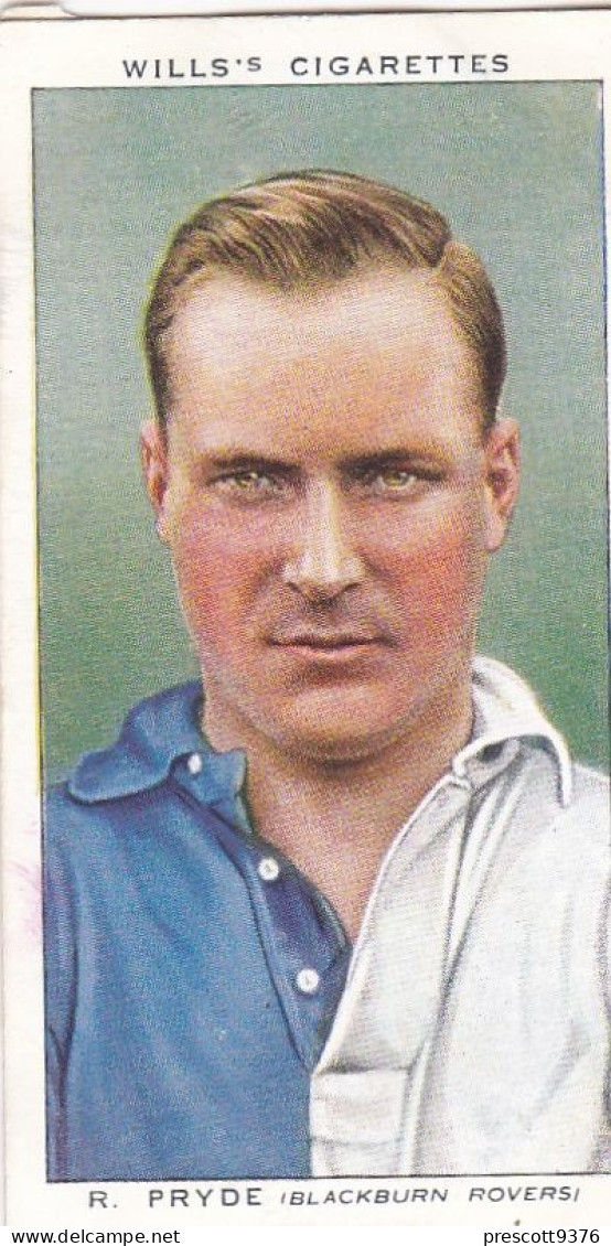 38 Robert Pryde, Blackburn Rovers FC  - Wills Cigarette Card - Association Footballers, 1935 - Original Card - Sport - Wills