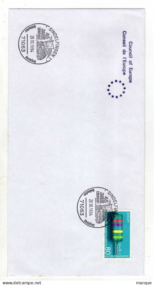 Enveloppe 1er Jour ALLEMAGNE DEUTSCHE BUNDESPOST Oblitération SINDELFINGEN 1 28/10/1994 - 1991-2000