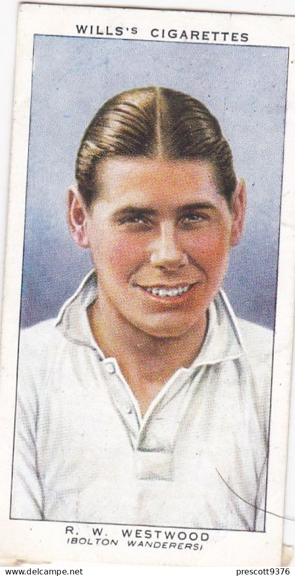 47 Ray Westwood, Bolton Wanderers FC  - Wills Cigarette Card - Association Footballers, 1935 - Original Card - Sport - Wills