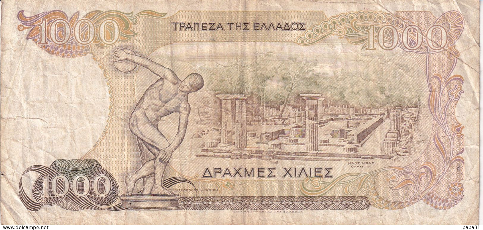 Grece GREECE Billet 1000 DRACHMAI 1987 P202 APOLLO BON ETAT - Grecia