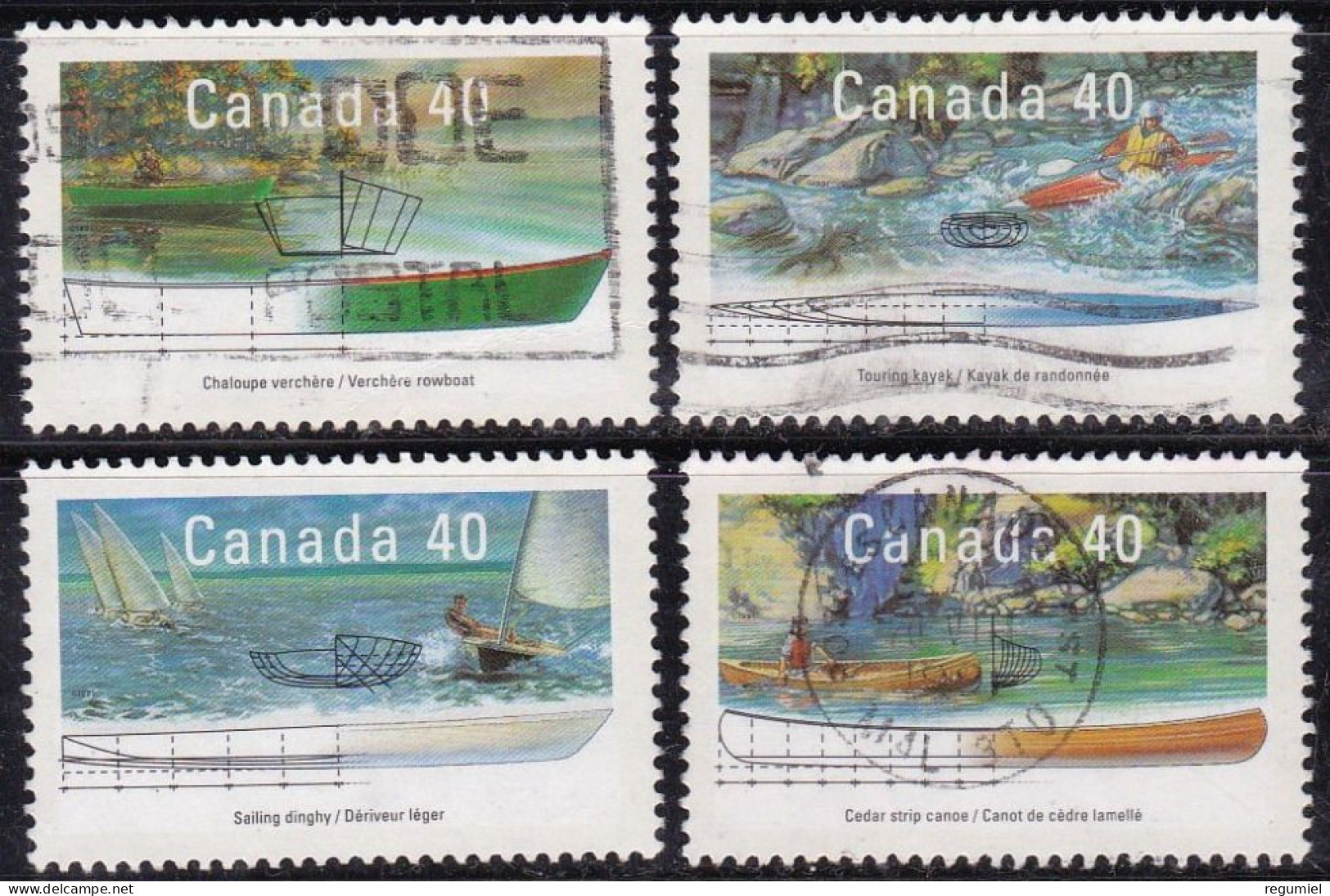 Canada U 1191/1194 (o) Usado. 1991 - Oblitérés