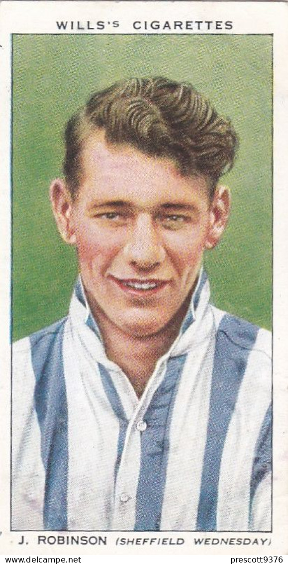 39 Joe Robinson, Sheffield Wednesday FC  - Wills Cigarette Card - Association Footballers, 1935 - Original Card - Sport - Wills