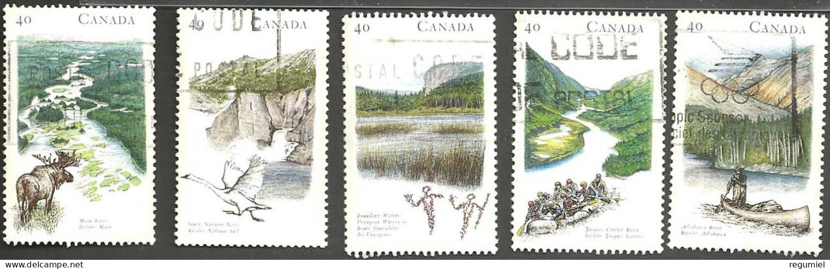 Canada U 1199/1203 (o) Usado. 1991 - Oblitérés