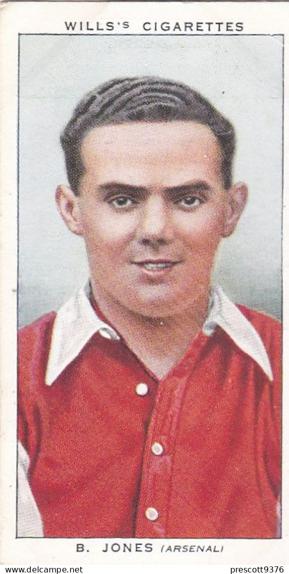 26 Bryn Jones Arsenal FC  - Wills Cigarette Card - Association Footballers, 1935 - Original Card - Sport - Wills