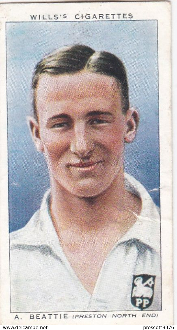 6 Andrew Beatie, Preston North End  FC  - Wills Cigarette Card - Association Footballers, 1935 - Original Card - Sport - Wills