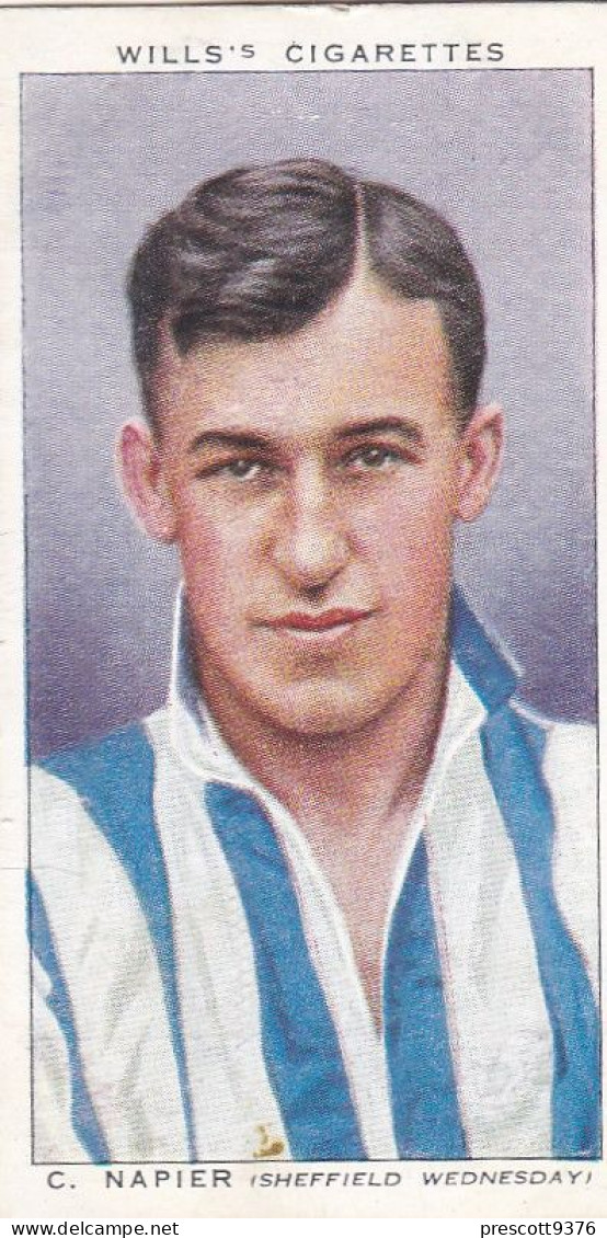 36 C Napier, Sheffield Wednesday   FC  - Wills Cigarette Card - Association Footballers, 1935 - Original Card - Sport - Wills