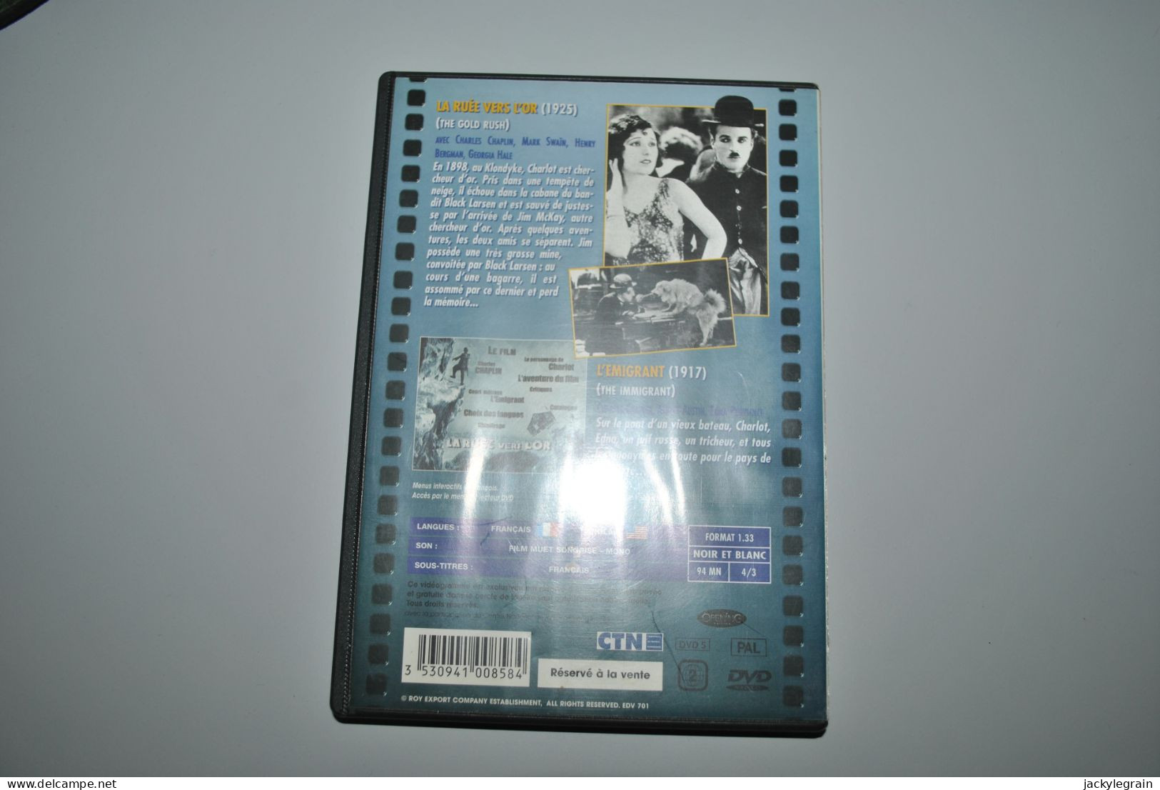 DVD "Ruée Vers L'Or/Emigrant"/Chaplin Langues Anglais/français Bon état Vente En Belgique Uniquement Envoi Bpost 3 € - Classic