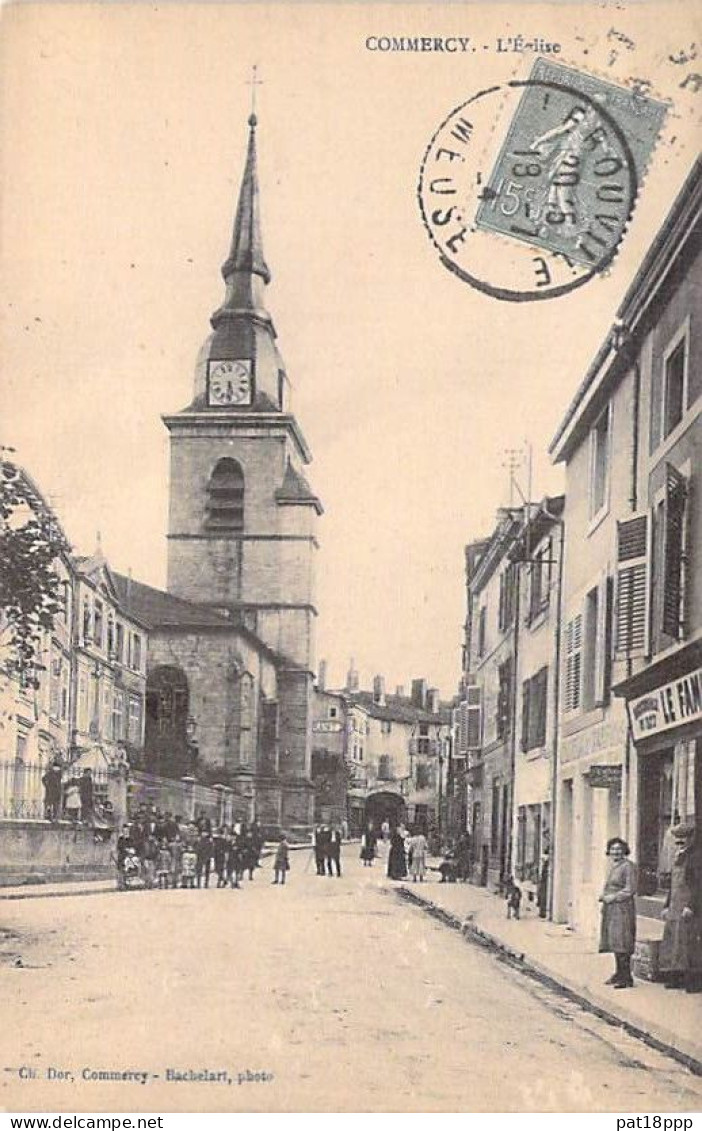 55 - COMMERCY : L'Eglise ( Animation - Magasin Familistère ) CPA - Meuse - Other & Unclassified