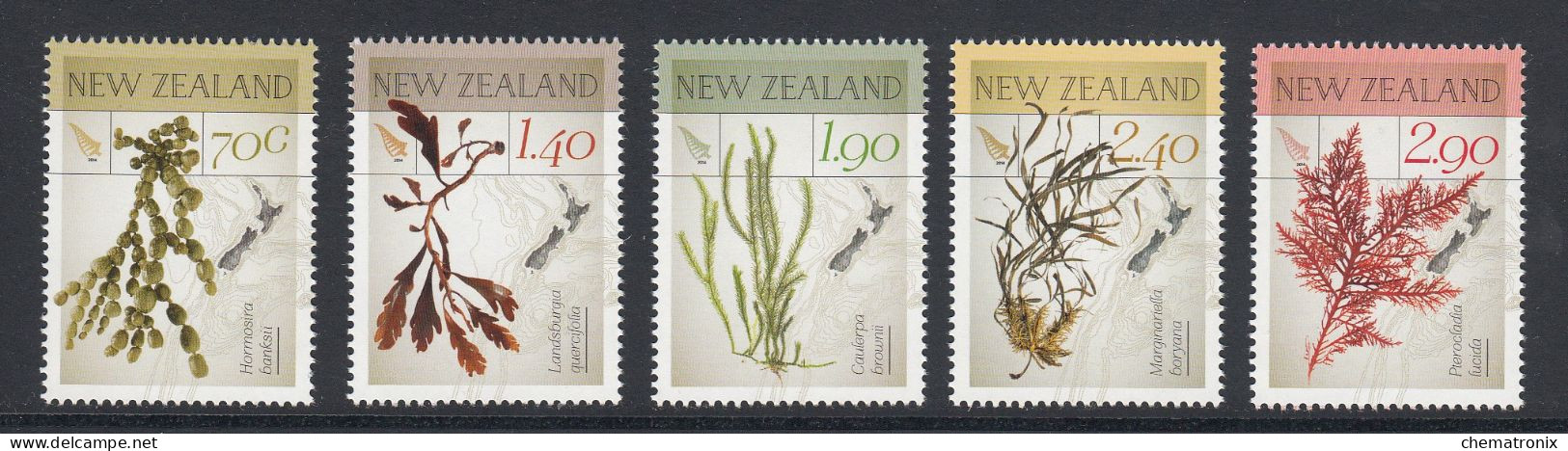 New Zealand 2014 - Native Seaweeds - Set+m/s - MNH ** - Unused Stamps