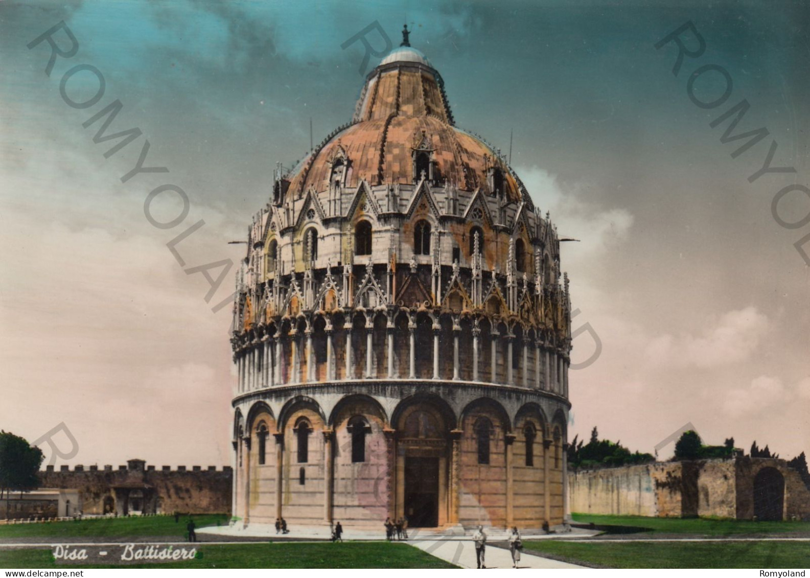 CARTOLINA  B2 PISA,TOSCANA-BATTISTERO-STORIA,MEMORIA,CULTURA,RELIGIONE,IMPERO ROMANO,BELLA ITALIA,VIAGGIATA 1960 - Pisa