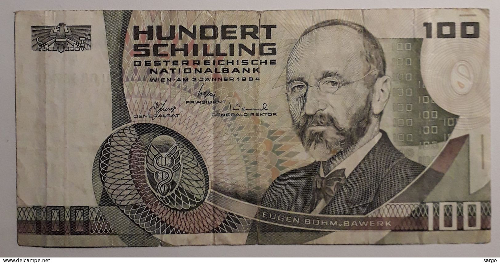 AUSTRIA - 100 SHILLING - 1984  - CIRC P 150 - BANKNOTES - PAPER MONEY - CARTAMONETA - - Oesterreich