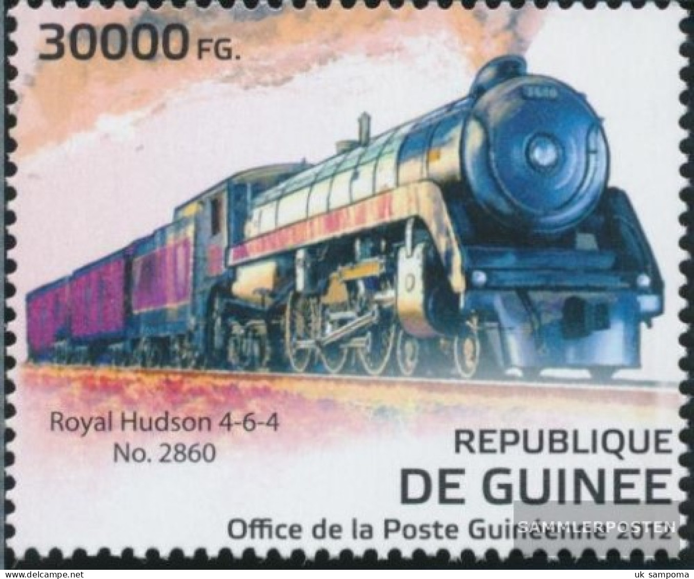 Guinea 9291 (complete. Issue) Unmounted Mint / Never Hinged 2012 Trains - Guinée (1958-...)