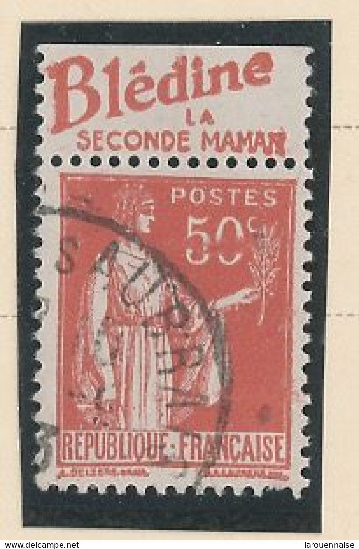 BANDE PUB -N°283  PAIX TYPE I -50c ROUGE -Obl  - PUB BLÉDINE (MAURY 179) - Oblitérés