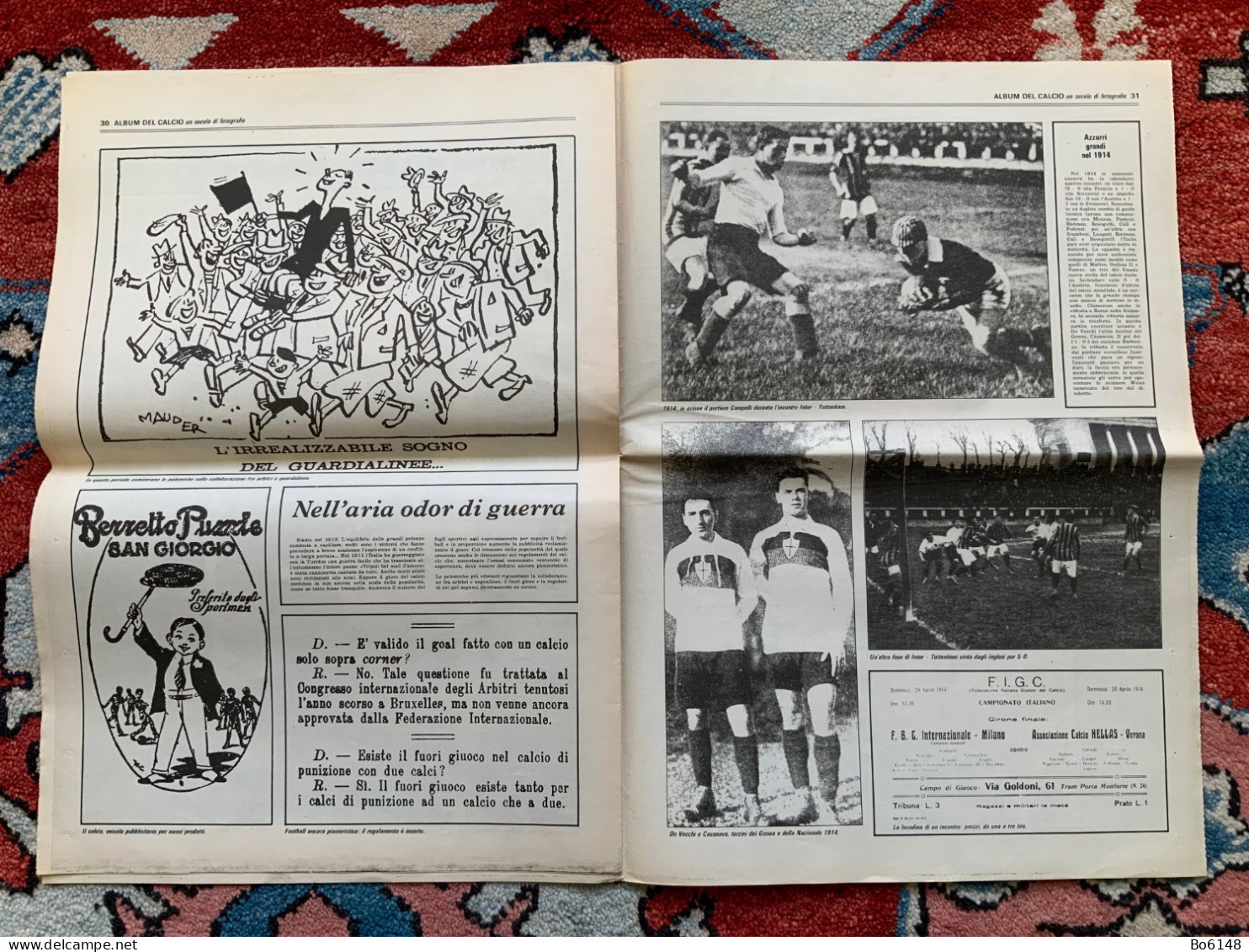 STADIO Inserti Anni '60 ALBUM CALCIO 4 E 7 :era Della Pro Vercelli, Caso Rosetta - Sports