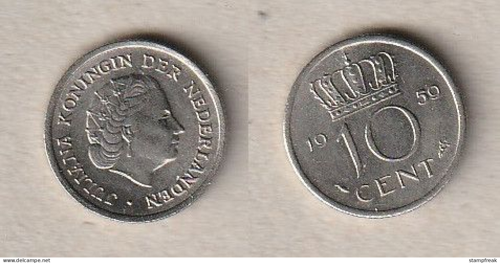 00209) Niederlande, 10 Cent 1959 - 1948-1980 : Juliana
