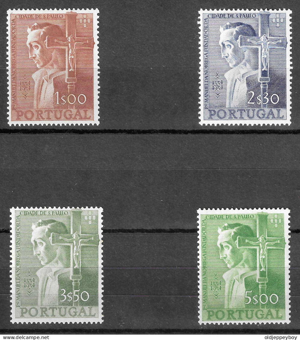 Portugal 1954 - Sao Paulo 400 Years - Mi. 831/834 ** MNH CV 170 € PERFECT SET MNH** - Neufs