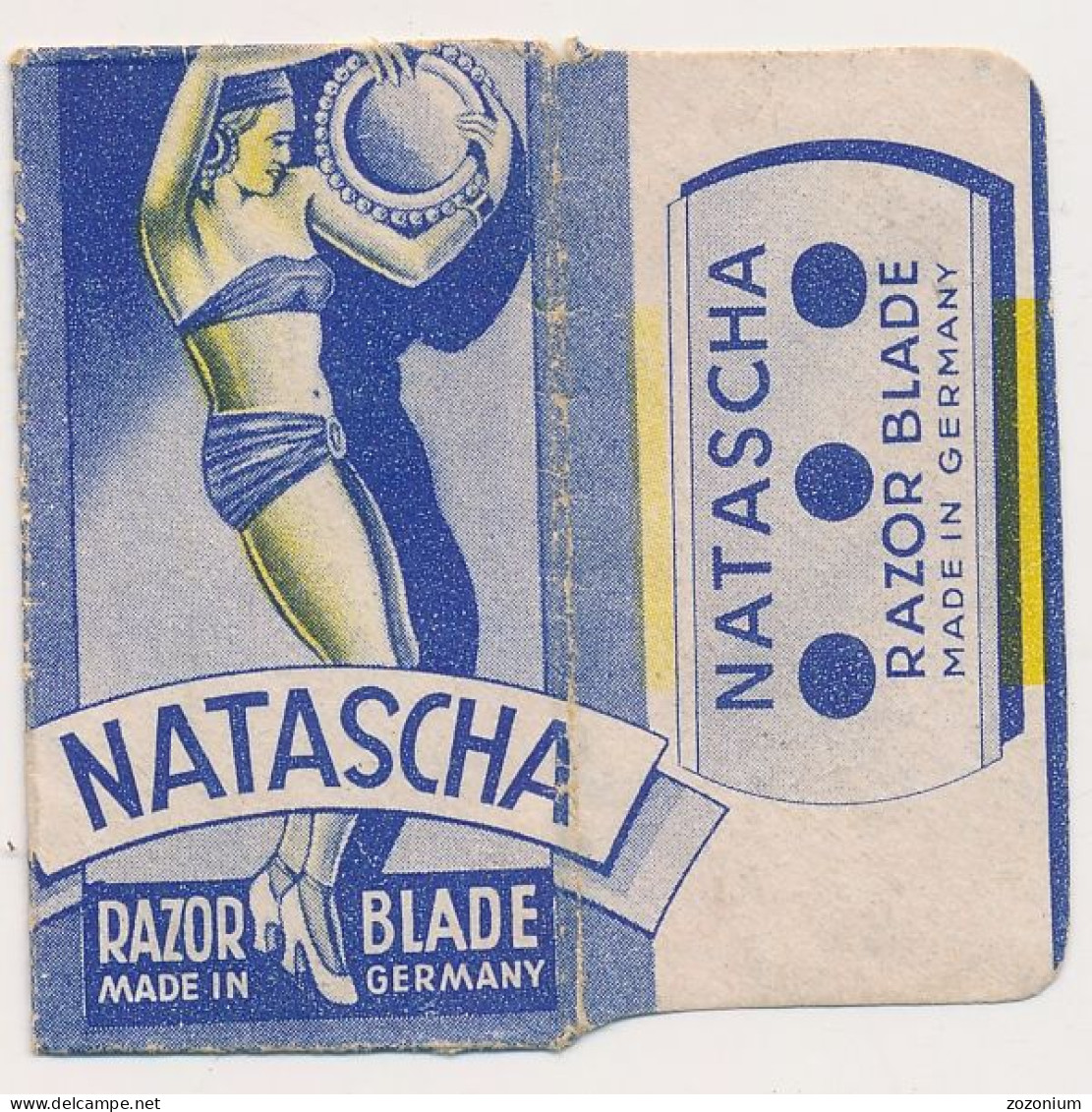 RAZOR BLADE WRAPPER - "NATASCHA"  - LAMETTE DA BARBA LAMES DE RASOIR  Vintage Old - Rasierklingen