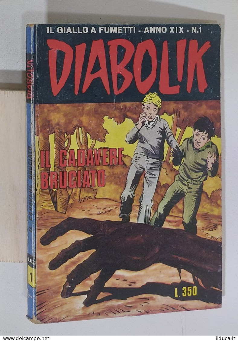 50081 DIABOLIK A. XIX N. 1 1980 - Il Cadavere Bruciato - Diabolik