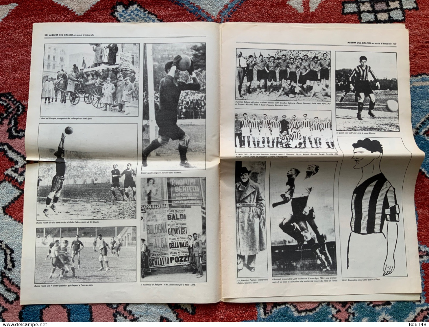 STADIO Inserto Anni '60 ALBUM CALCIO N.8 : Bologna Nuovo Astro - Deportes