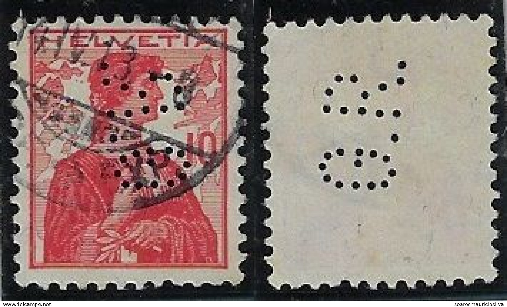 Switzerland 1895/1932 Stamp With Perfin G.R. By Gebrüder Röchling AG Iron And Steel From Basel Lochung Perfore - Perfins