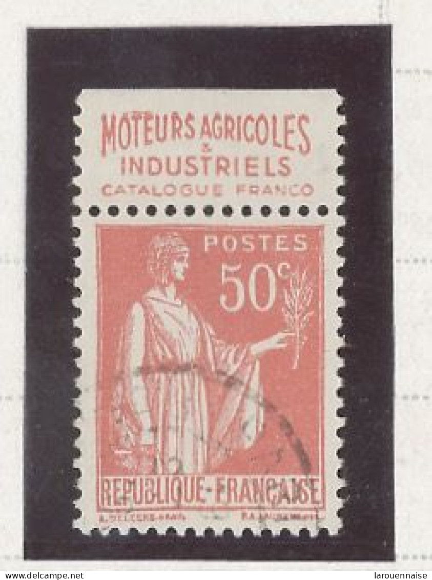 BANDE PUB -N°283  PAIX TYPE II -50c ROUGE -Obl - PUB -CONORD (MAURY 205) - Usati