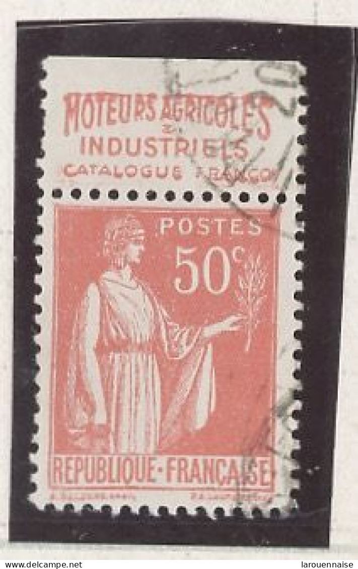 BANDE PUB -N°283  PAIX TYPE II -50c ROUGE -Obl - PUB -CONORD (MAURY 205) - Gebraucht