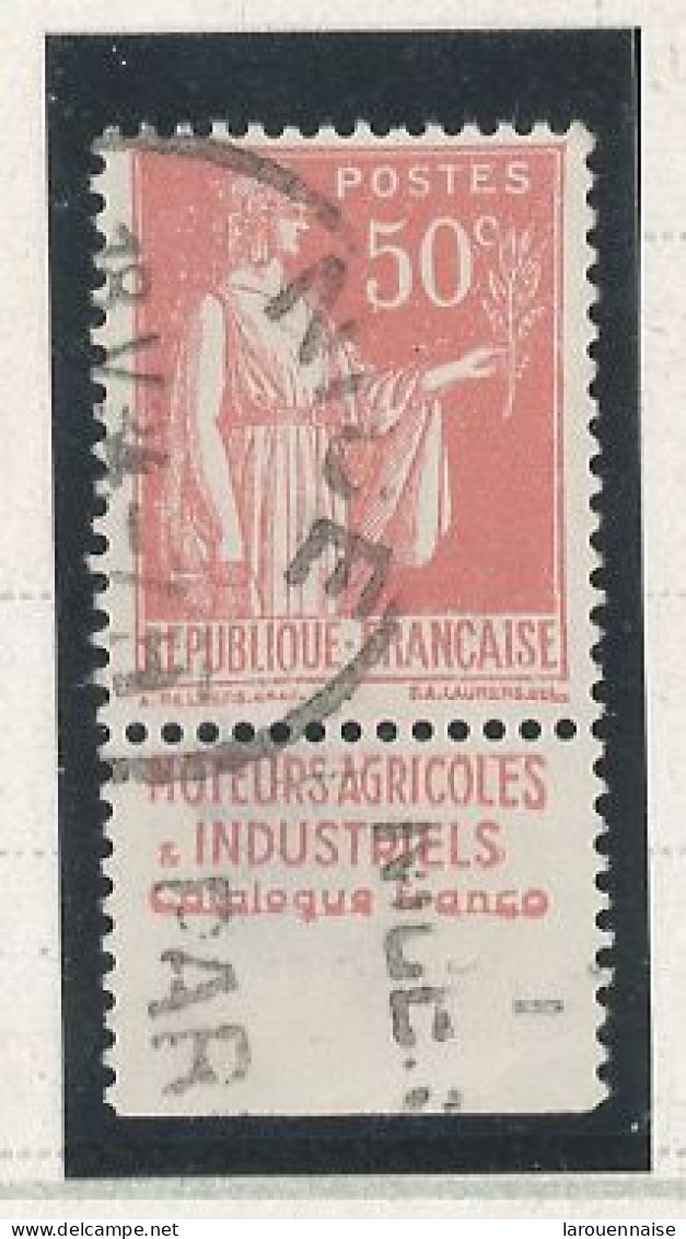 BANDE PUB -N°283  PAIX TYPE II -50c ROUGE -Obl - PUB -CONORD (MAURY 205) - Used Stamps